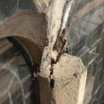 Failure Of Masonry Due To Rusted Fixings